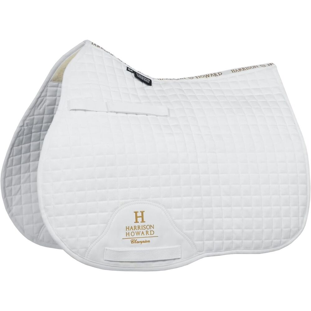 Harrison Howard All-Purpose white Saddle Pad Suede Saddle Pad for Horses Use Dur